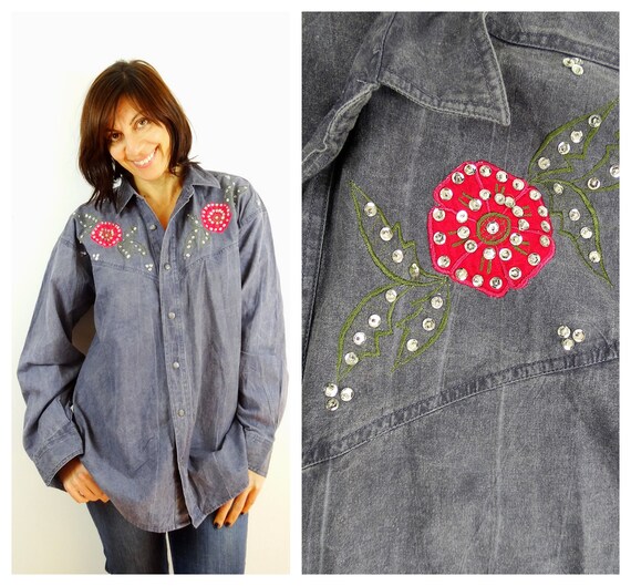 women's plus size western blouses