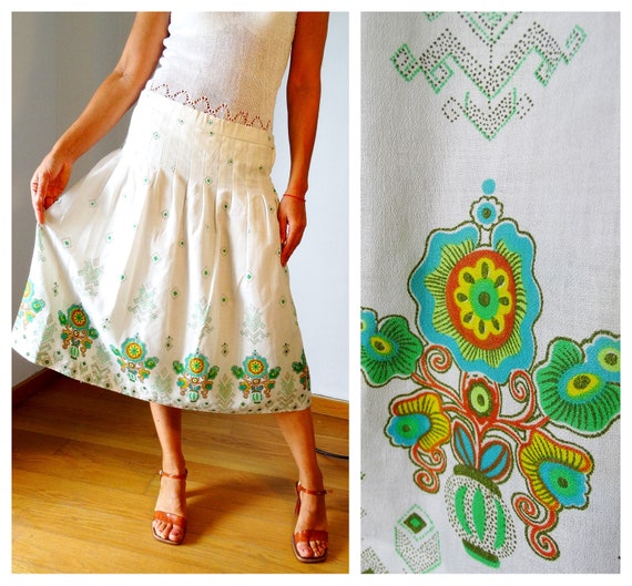 floral midi skirt 1970