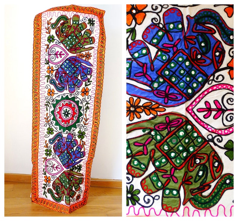 Indian Wall Tapestry Boho Hanging Elephant Long Mandala Vintage