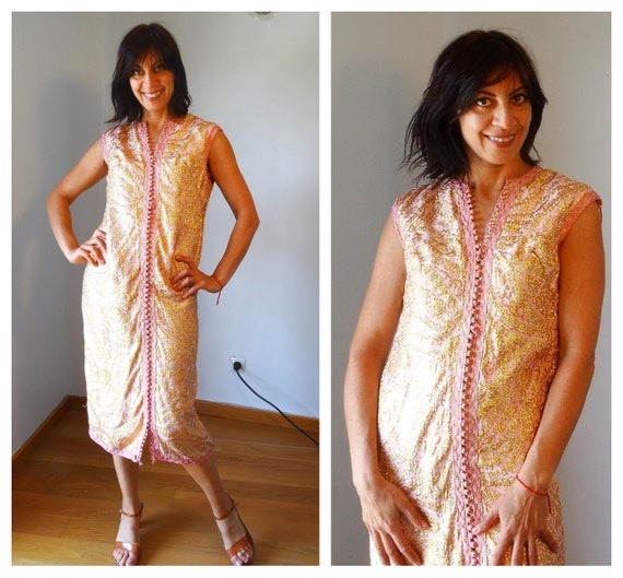Kaftan dress midi Caftan 40s dress Plus size vint