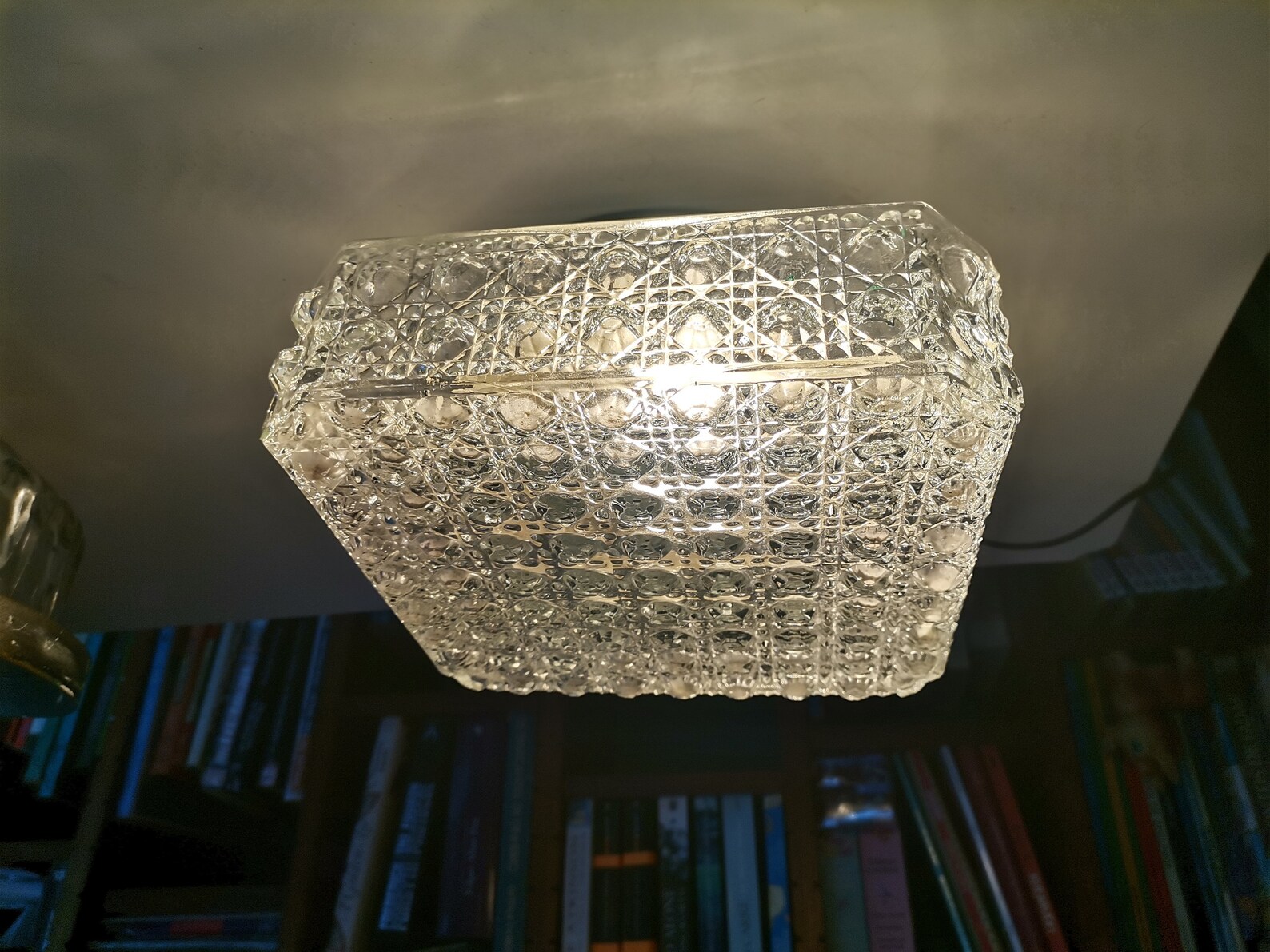 Bathroom Ceiling Mount Lamp Glass Ceiling Light Midcentury Lamp MCM - Etsy