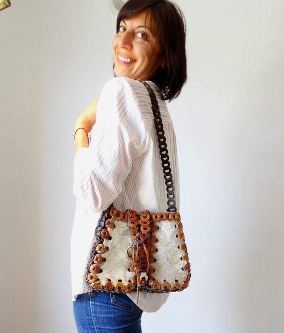 Saddle bag leather satchel bag cross body bag bohe