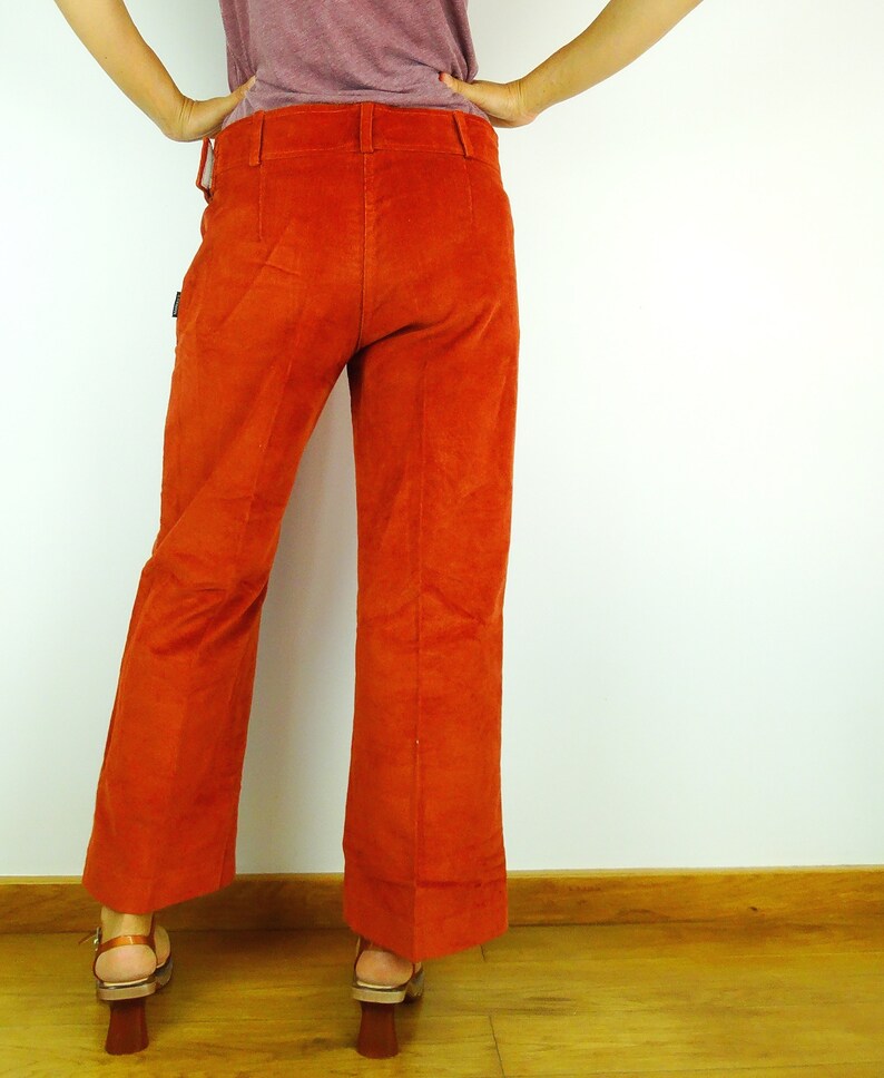 Corduroy pants baggy bell bottoms wide leg pants burnt orange jeans corduroy jeans boho pants bell bottom jeans hippie retro
