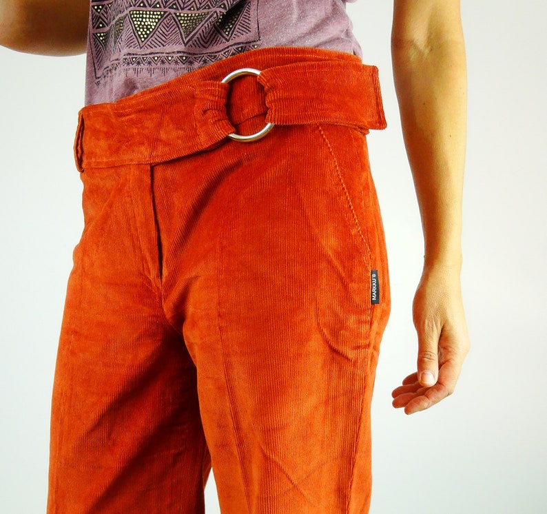 Corduroy pants baggy bell bottoms wide leg pants burnt orange jeans corduroy jeans boho pants bell bottom jeans hippie retro