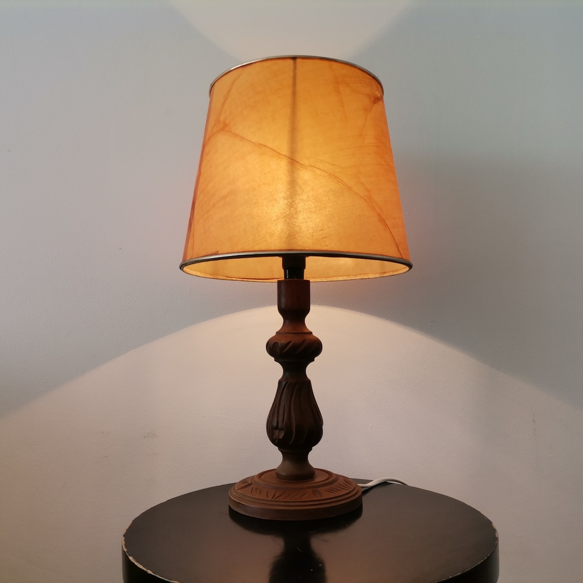 Wooden Table Lamp Wood Farmhouse Bedside Lamp French Etsy Singapore