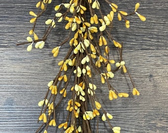 Yellow Pip Berry Garland, Country Garland, Floral Garland, Spring Garland