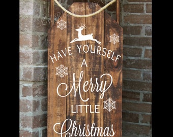 Decorative Porch Sled, Decorative Porch Sleigh, Rustic Sled, Sled, Sleigh,Christmas Sled