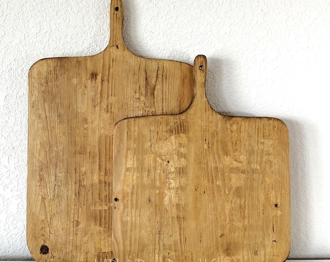 Set of Two Bread Boards, Medium Rectangle and Small Square Bread Board, European Charcuterie Board, Cheese Board, Serving Boards