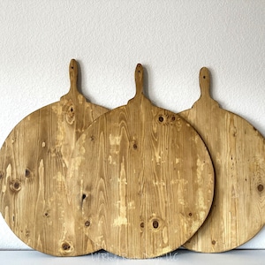 Extra Large Round French Bread Board, Charcuterie Board, Cheese Board, Reclaimed, Repurposed Cheese Platter, Bread Board