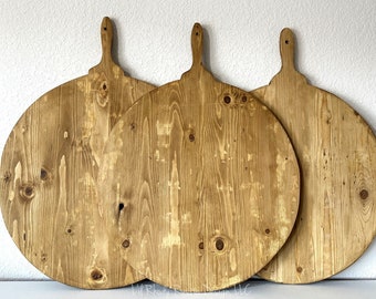 Extra Large Round French Bread Board, Charcuterie Board, Cheese Board, Reclaimed, Repurposed Cheese Platter, Bread Board