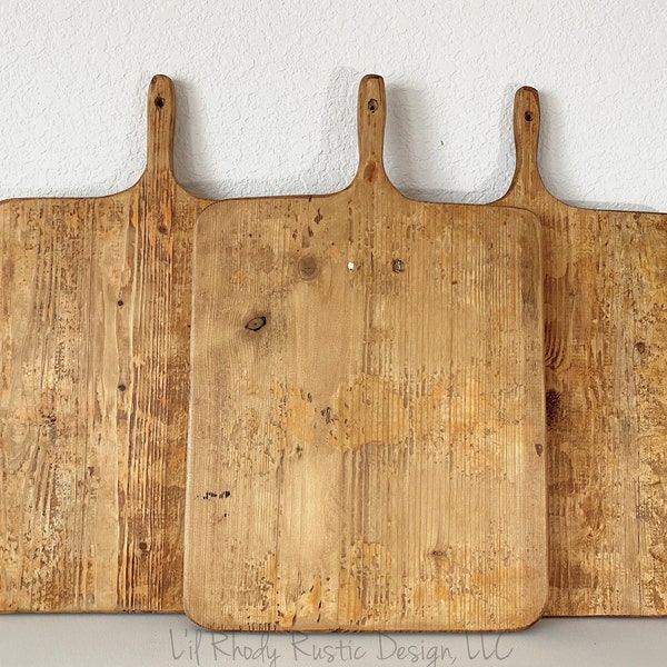 Medium European Square Breadboard, Display Board, Charcuterie Board, Repurposed, Reclaimed Wood, Cheese Board