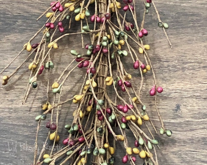 Burgundy, Sage and Mustard Pip Berry Garland