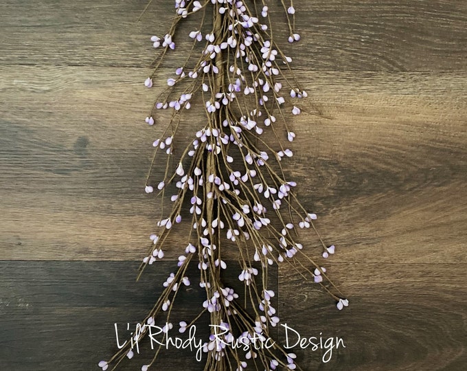 Lilac Purple Pip  Berry Garland