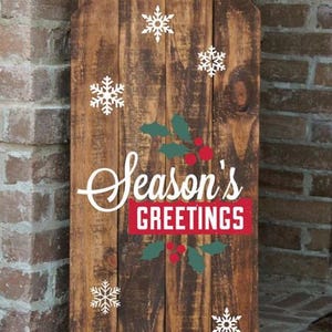 Sled, Decorative Porch Sled, Season&#39;s Greetings Decorative Porch Sleigh, Christmas Sled