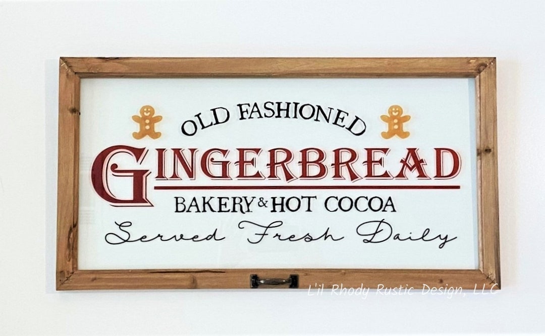 Gingerbread Window Frame Sign Vintage Style Window Farmhouse Etsy