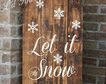 Sled, Decorative Porch Sled, Decorative Porch Sleigh, Let it Snow