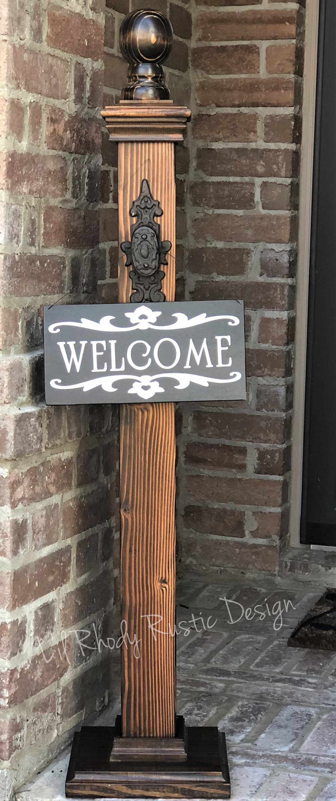 Porch Post Welcome Sign Post - Etsy