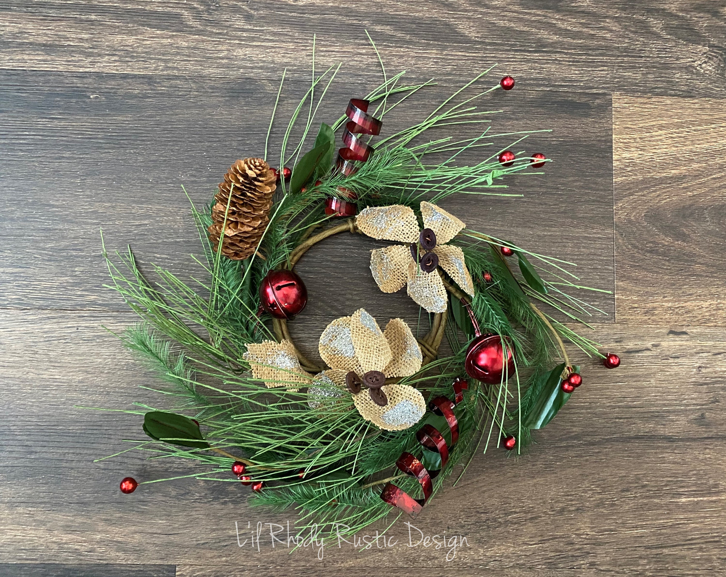 Christmas Berry Floral Picks – 6 Pack Snow Flocked Pine Branches With Red Holly Berries & Cones
