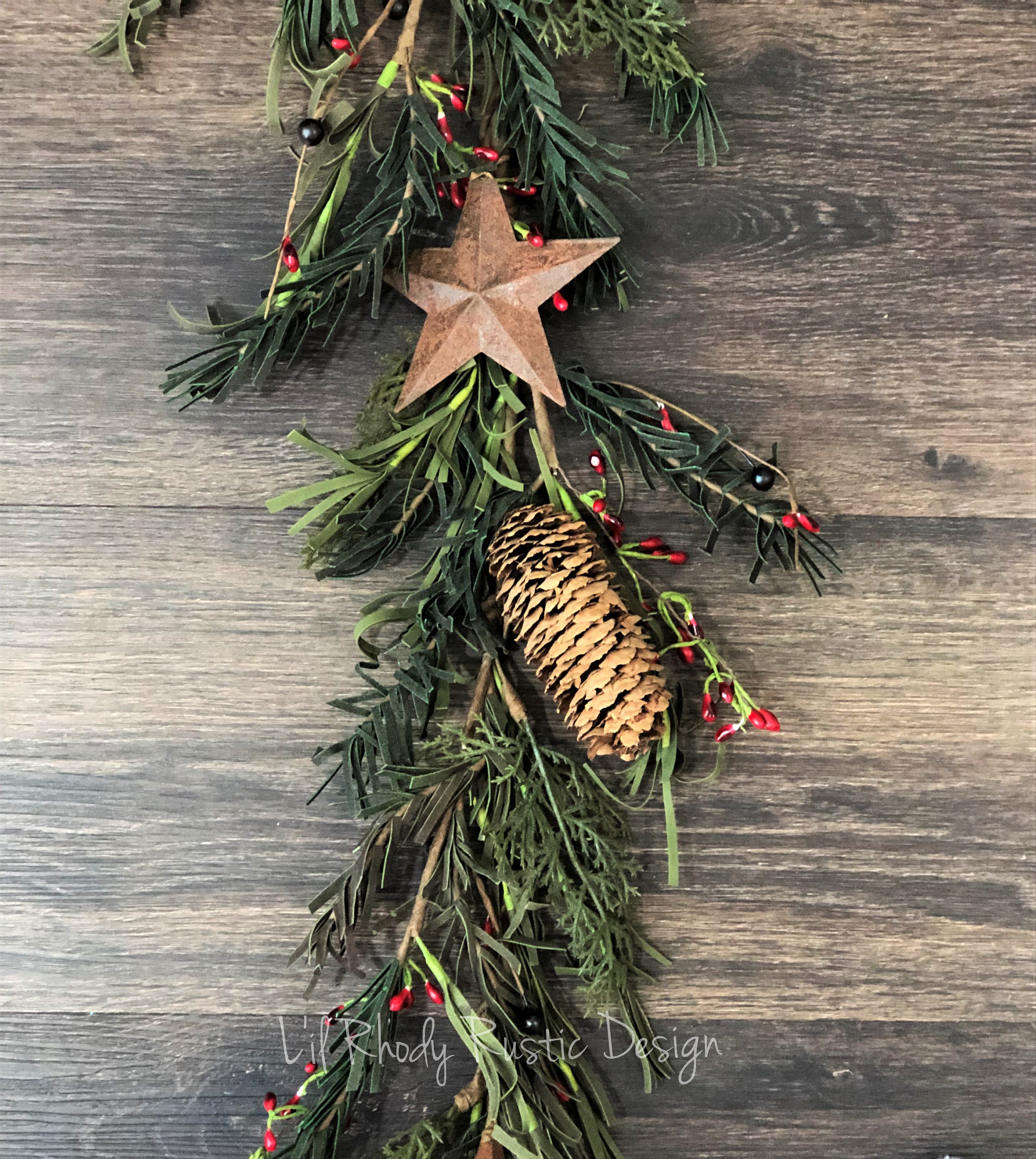 Rustic Pine Cone Garland 