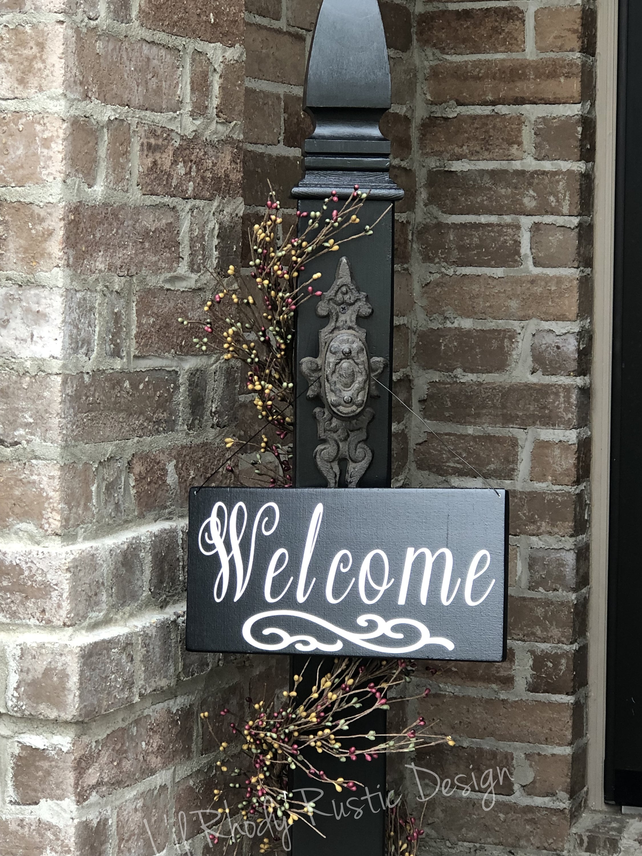 Decorative Porch Post, Decorative Sign, Front Door sign Post