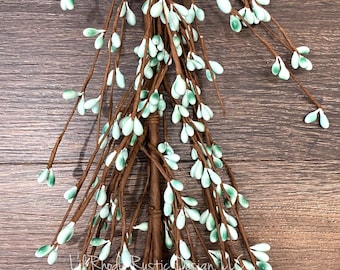 Teal Pip Berry Garland, Country Garland, Floral Garland, Spring Garland