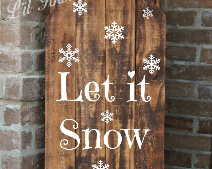 Sled, Decorative Porch Sled, Decorative Porch Sleigh, Let it Snow