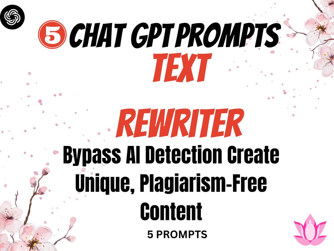Chatgpt Prompt for Rewriting Full Text and Scripts, Create AI Enhanced ...
