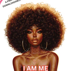 Black Afro Women Clip Art Bundle | PNG Files | Transparent Background | PLR Graphics for Small Businesses & POD Designers | Digital Download