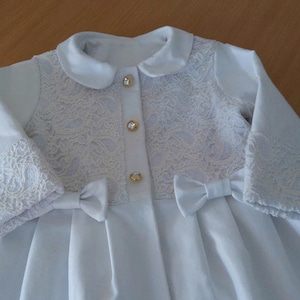 White coat for a girl, children&#39;s coat, christening coat