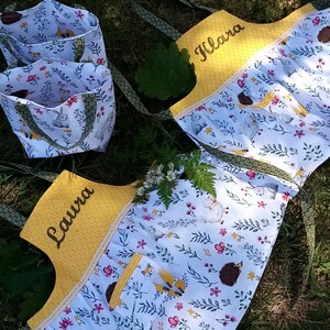 Children's apron, different patterns with the child's name image 2