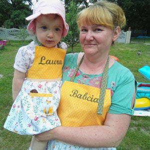 Children's apron, different patterns with the child's name image 9