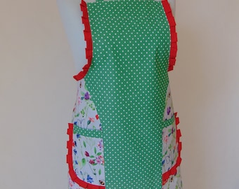 Women's apron,Women's kitchen apron,Easter apron, mother's day apron, floral apron