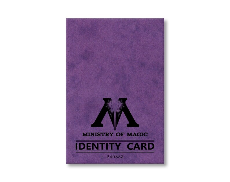 Ministry of Magic Identity Card HiRes PDF | Etsy