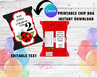 LADY BUG チップバッグテンプレート