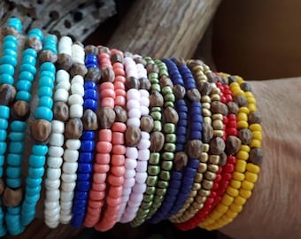 Pulsera Navajo de cuentas de protección contra fantasmas, joyería relajante que detiene las pesadillas y los espíritus malignos, Miyuki 6 mm, fácil de poner y quitar, para niños y adultos.
