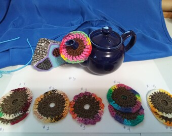 Tea pot drip catcher, drip stopper, crochet flower for your teapot, Tea Party Gifts