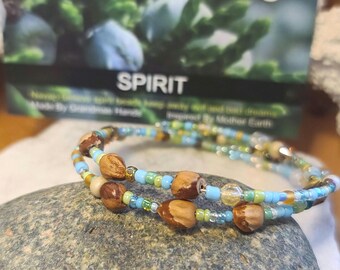 2 pulseras, pulsera en capas, joyería de cuentas fantasma.