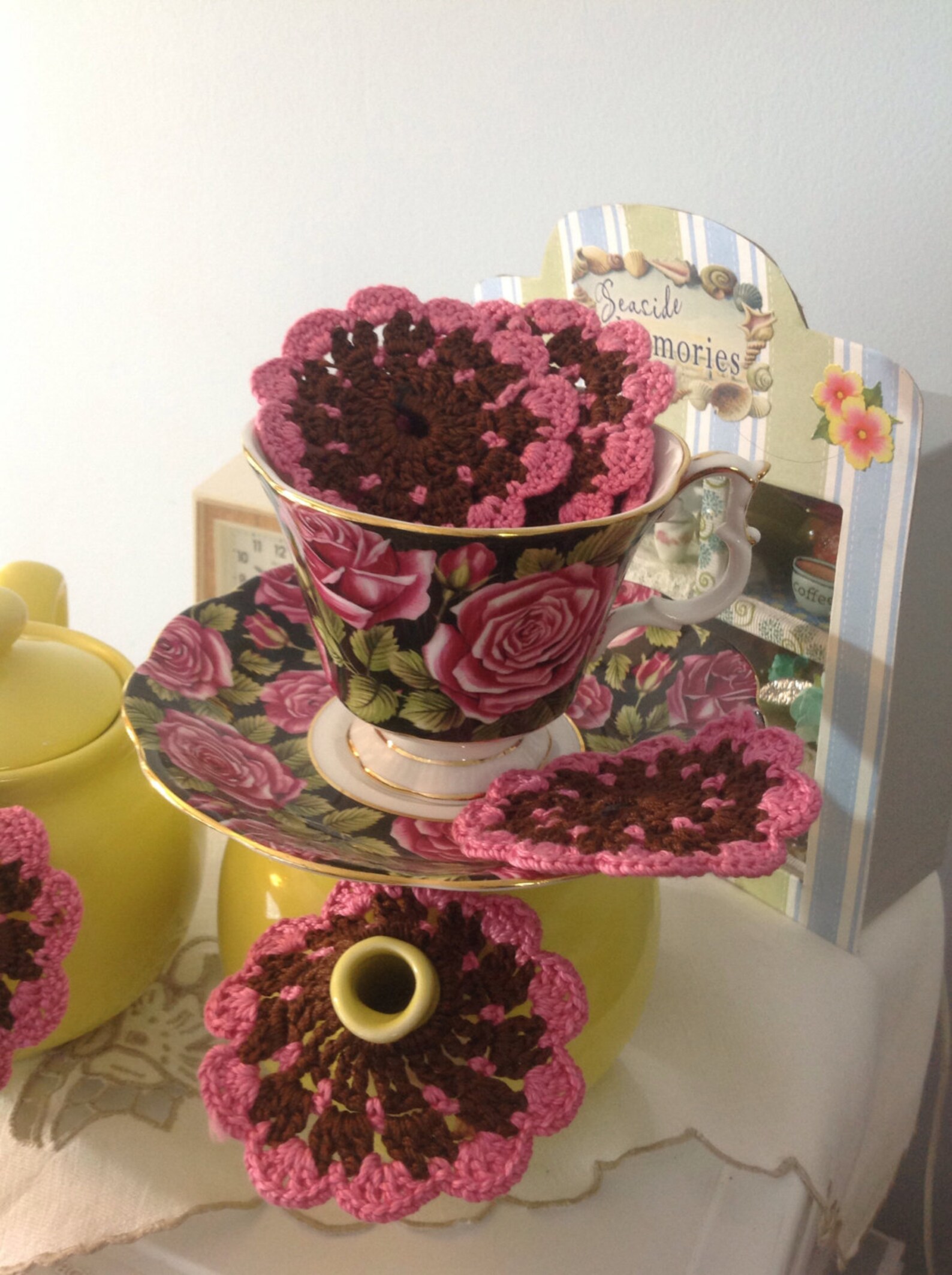 Tea and Wine Drip Catcher Crochet Drop Stopper Crochet Etsy