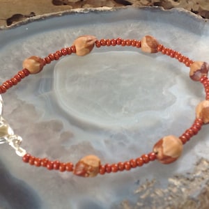 Brown Beaded Ghost Bead Bracelet