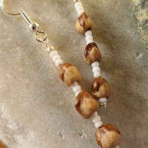 White Navajo ghost bead earrings