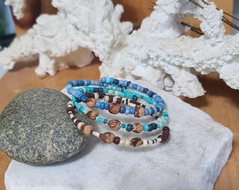 Pulsera de cuentas fantasma – Juego de 3, bayas de enebro, joyería protectora