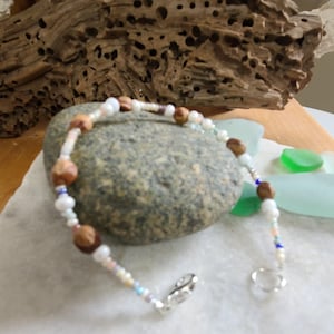 Beaded Harmony Bracelet, Ghost Bead Bracelet Jewelry, nature juniper berry, protection jewelry