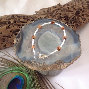 White Ghost Bead Bracelet