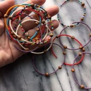Ghost Bead Bracelet, Juniper Berry Protection Jewelry for adults and children to keep away bad dreams, seed beads