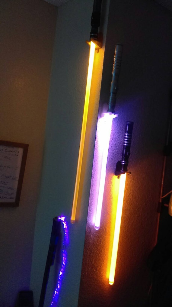 Jedi Lightsaber Wall Mount Vertical Display Etsy