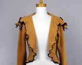 Women's short jacket long sleeves gold bolero fair trade 