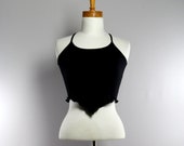 Crop top black fitted sexy sleeveless cami tank top fair trade