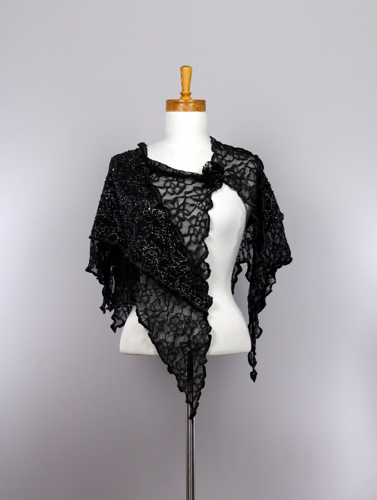 silver lace shawl for evening dress
