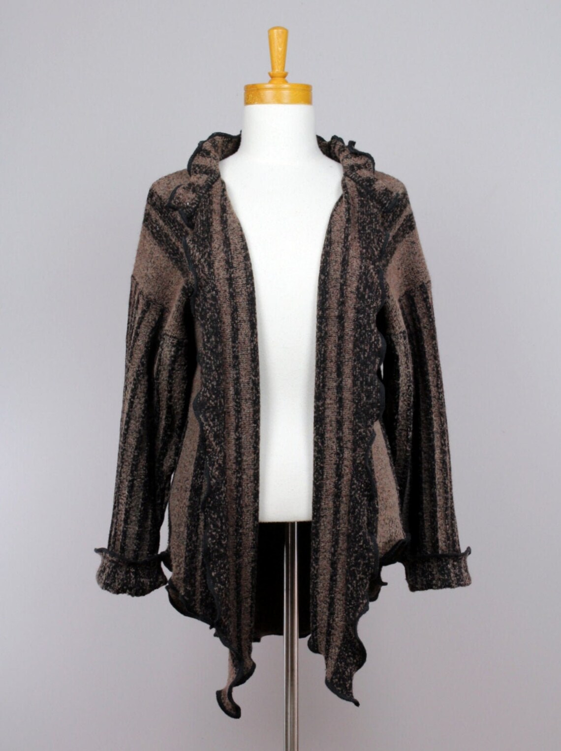 Ladies vest/brown vest/loose vest/long sleeves vest/Shoulder Etsy