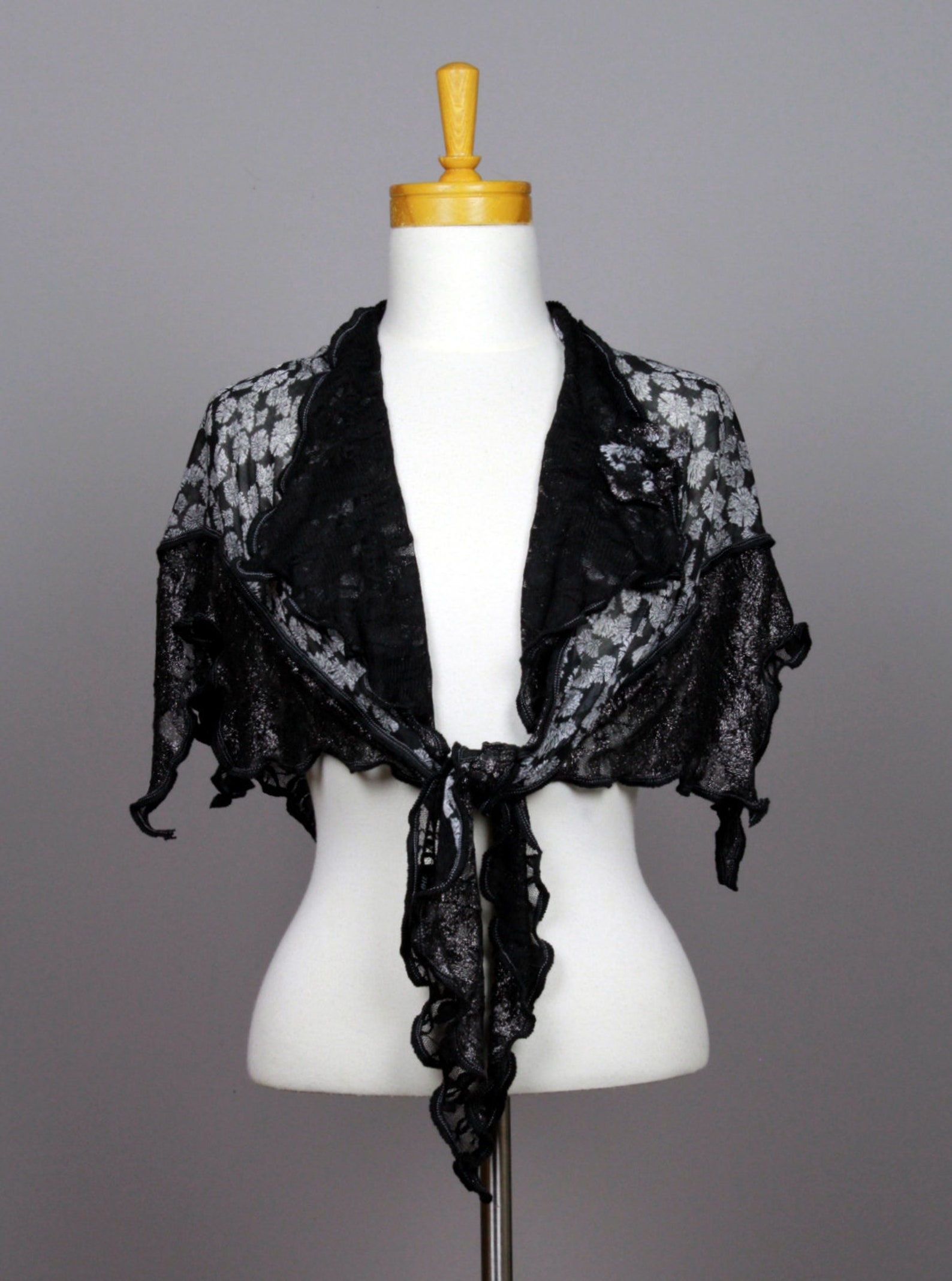 Gray Black Lace Shawl Cover Shoulder Woman Shawl Bride Evening Etsy UK